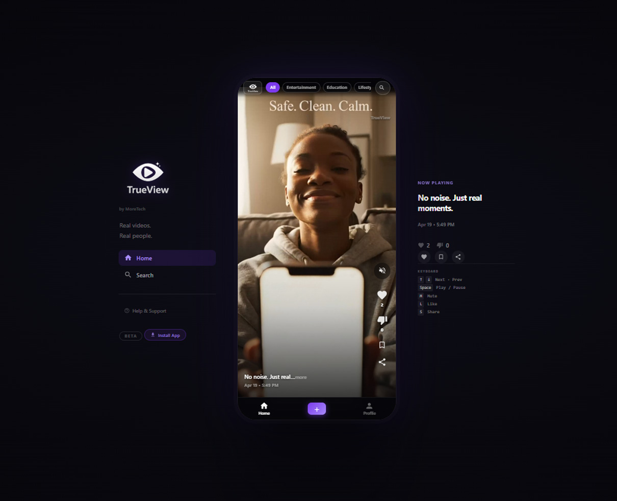 TrueView is a short-video platform