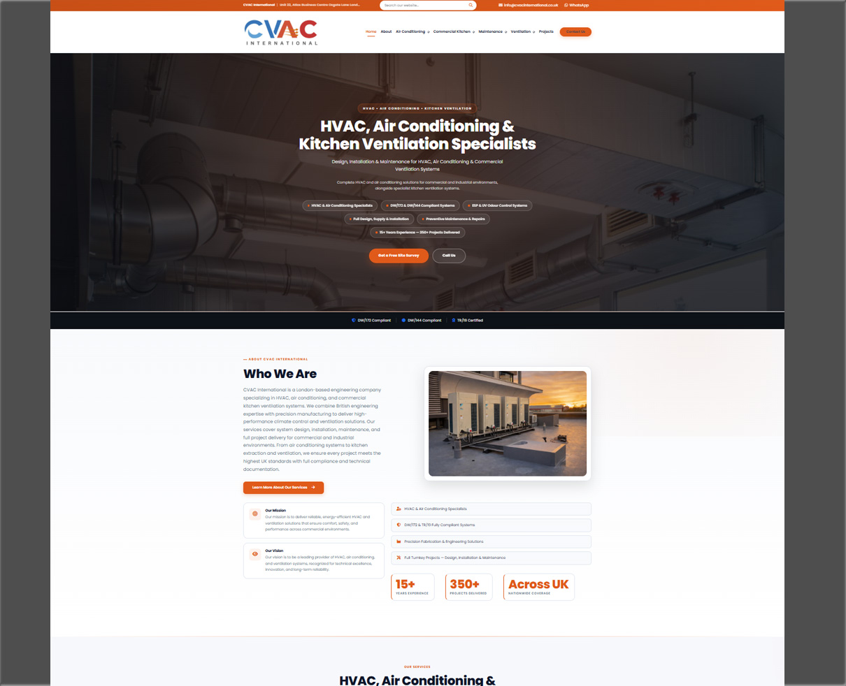 CVAC International Corporate Website & Digital Presence