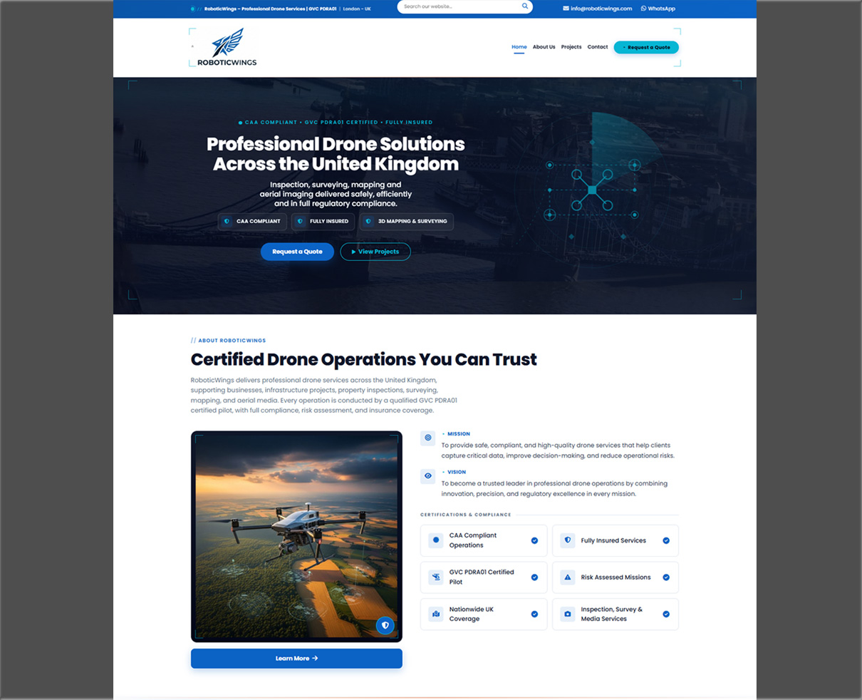 RoboticWings – Professional Drone Services | GVC PDRA01